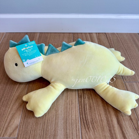 Yellow Dinosaur Weighted Plush Throw Pillow - Pillowfort - Picture 11 of 12